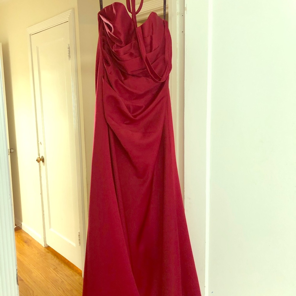 Alfred Angelo burgundy bridesmaid dress size 10